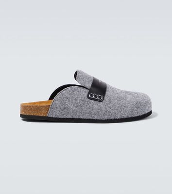 JW Anderson Leather-trimmed slippers