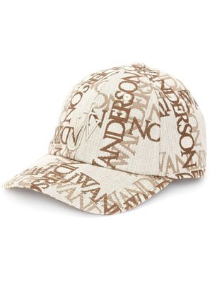 JW Anderson logo embroidered cap - Neutrals