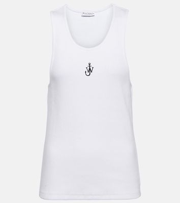 JW Anderson Logo embroidered cotton tank top