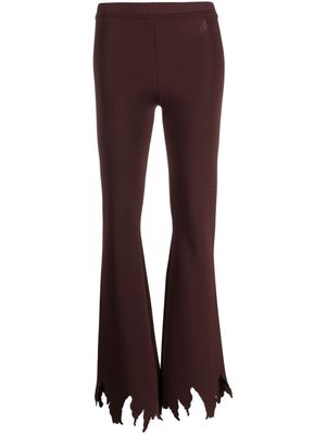 JW Anderson logo-embroidered elasticated-waistband trousers - Brown