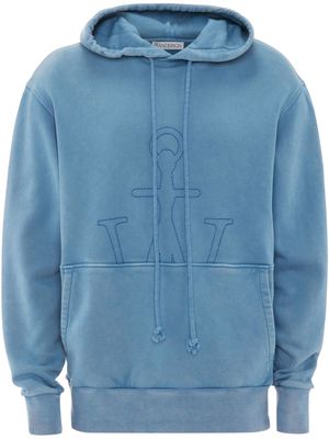 JW Anderson logo-embroidered hoodie - Blue