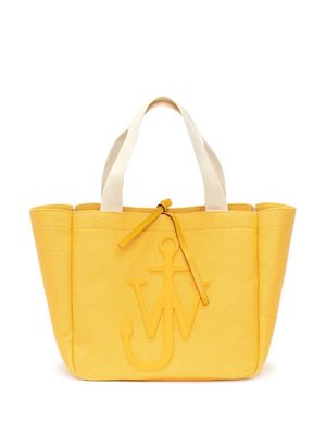 JW Anderson logo organic cotton tote bag - Yellow