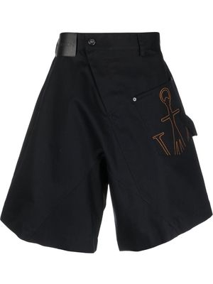 JW Anderson logo-patch chino shorts - Blue