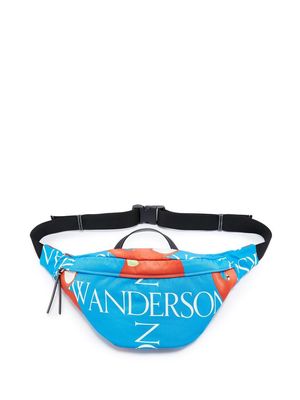 JW Anderson logo-print belt bag - Blue
