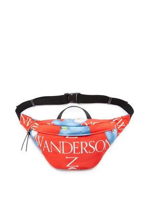JW Anderson logo-print belt bag - Orange