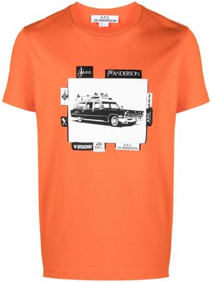 JW Anderson logo-print cotton T-shirt - Orange
