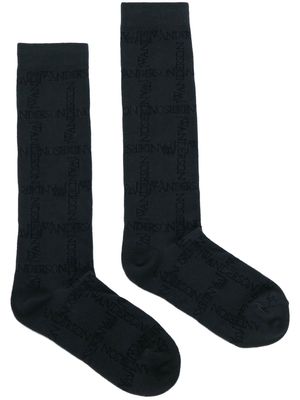 JW Anderson logo-print socks - Black