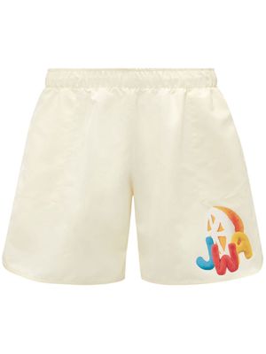 JW Anderson logo-print swim shorts - Neutrals