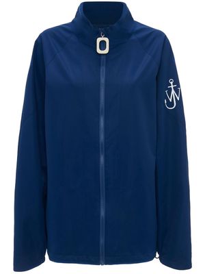JW Anderson logo-print zipped jacket - Blue