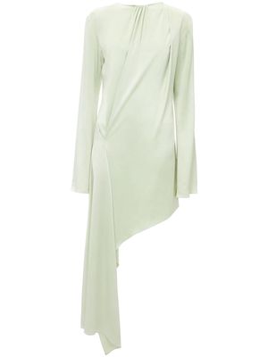 JW Anderson long-sleeve asymmetric dress - Green