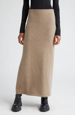 JW Anderson Mohair Blend Pencil Skirt in Fawn