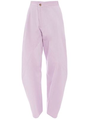 JW Anderson off-centre tapered trousers - Purple