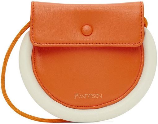 JW Anderson Orange & White Nano Bumper Moon Bag
