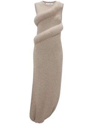 JW Anderson padded knitted maxi dress - Neutrals