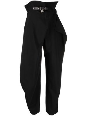 JW Anderson padlock-detail tapered trousers - Black