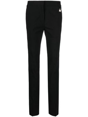 JW Anderson padlock-embellished slim-leg trousers - Black