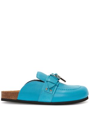 JW Anderson Padlock leather loafers - Blue