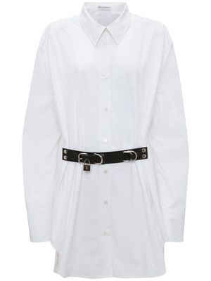 JW Anderson padlock-strap shirt dress - White