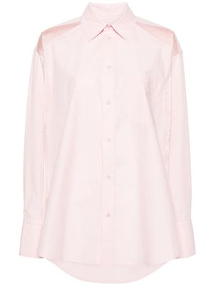 JW Anderson panelled cotton-poplin shirt - Pink