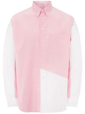 JW Anderson patchwork-design button-down shirt - Pink