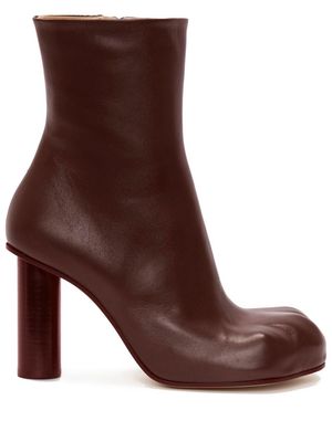 JW Anderson Paw 90mm leather ankle boots - Brown