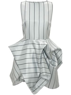 JW Anderson peplum-hem striped minidress - Grey