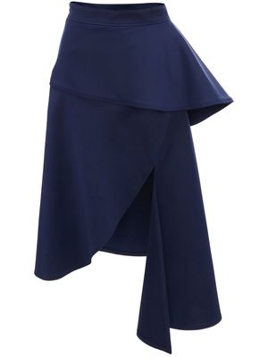 JW Anderson peplum-waist asymmetric skirt - Blue