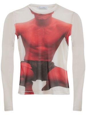 JW Anderson photography-print sheer T-shirt - White
