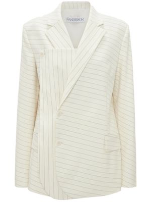 JW Anderson pinstripe-pattern layered blazer - White