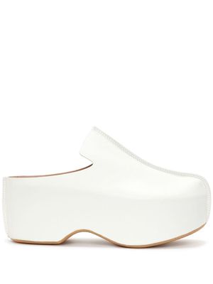 JW Anderson platform leather clogs - White