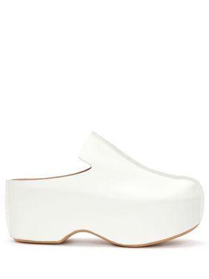 JW Anderson platform leather loafers - White
