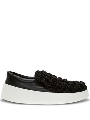 JW Anderson Popcorn leather loafers - Black