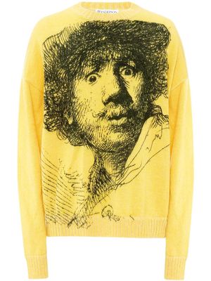 JW Anderson Rembrandt crew neck jumper - Yellow