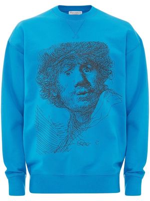 JW Anderson Rembrandt embroidered sweatshirt - Blue