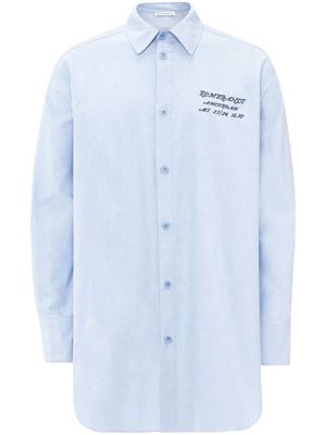 JW Anderson Rembrandt slogan-print shirt - Blue
