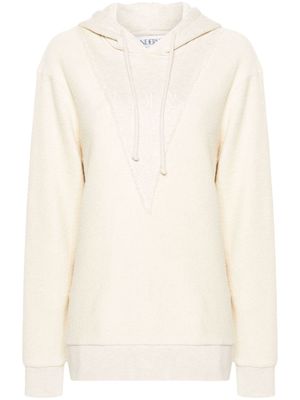 JW Anderson Reverse french-terry hoodie - Neutrals