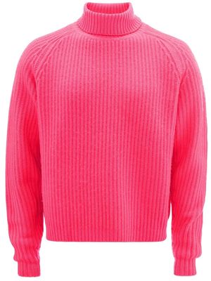 JW Anderson ribbed-knit high-neck jumper - Pink