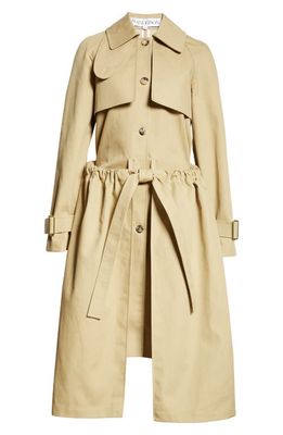 JW Anderson Ruched Waist Trench Coat in Beige