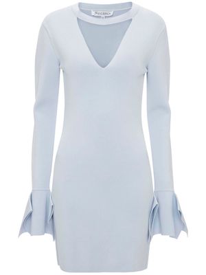 JW Anderson ruffle-detail cut-out minidress - Blue