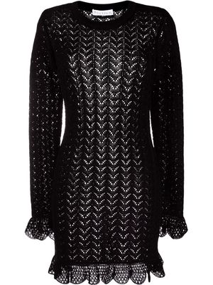 JW Anderson scalloped-edge knitted dress - Black