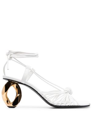 JW Anderson sculpted-heel leather sandals - White