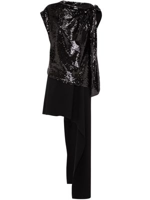 JW Anderson sequinned asymmetric dress - Black