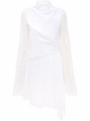JW Anderson sheer-sleeve asymmetric dress - White