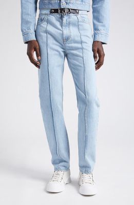 JW Anderson Slim Fit Padlock Strap Jeans in Light Blue