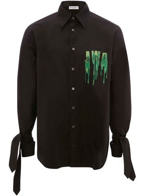 JW Anderson slime-logo long-sleeve shirt - Black