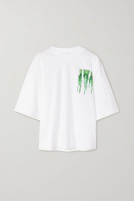 JW Anderson - Slime Oversized Printed Cotton-jersey T-shirt - White