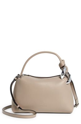 JW Anderson Small Corner Leather Top Handle Bag in Taupe