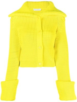 JW Anderson spread-collar button-fastening cardigan - Yellow
