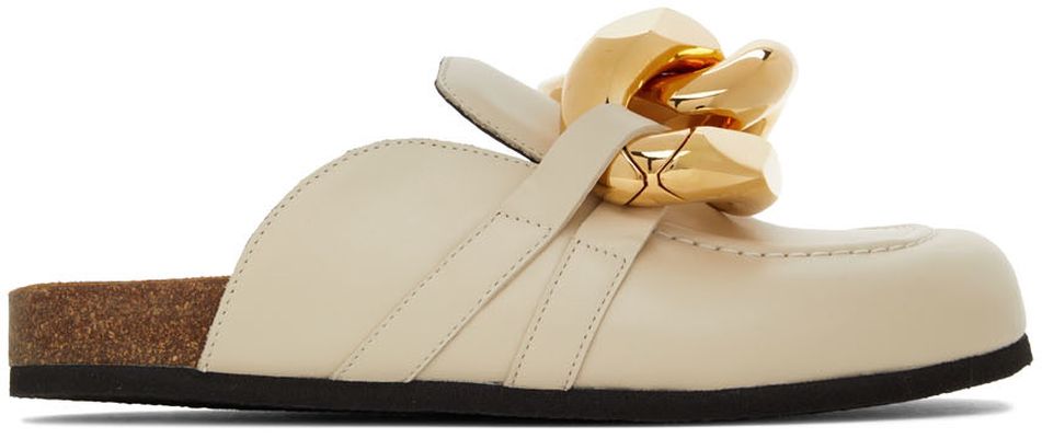 JW Anderson SSENSE Exclusive Off-White Chain Loafers