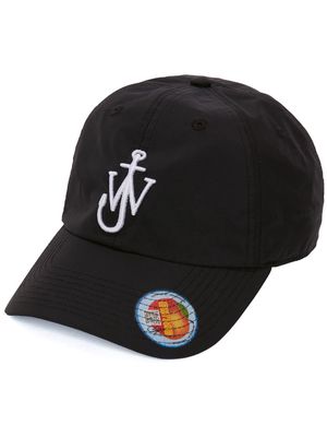 JW Anderson sticker print baseball cap - Black